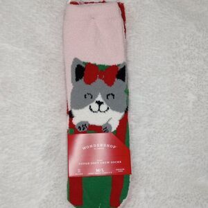 Wondershop Kid's Super Soft Holiday Crew Print Socks (M/L - Sizes 2-5) 2 Pair